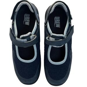 Drew Navy Blue Mary Jane Walking Shoes | Orthopedic | Adjustable Strap | Size 7M